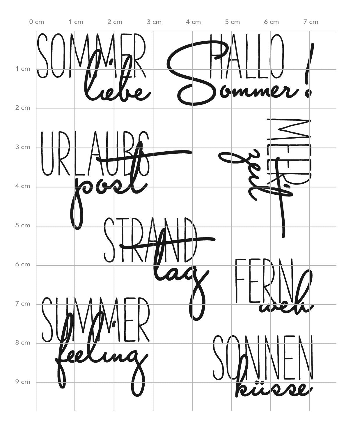 Sommerliche Sprüche Capri-Stil – Karten-Kunst Clear Stamps KK-0284