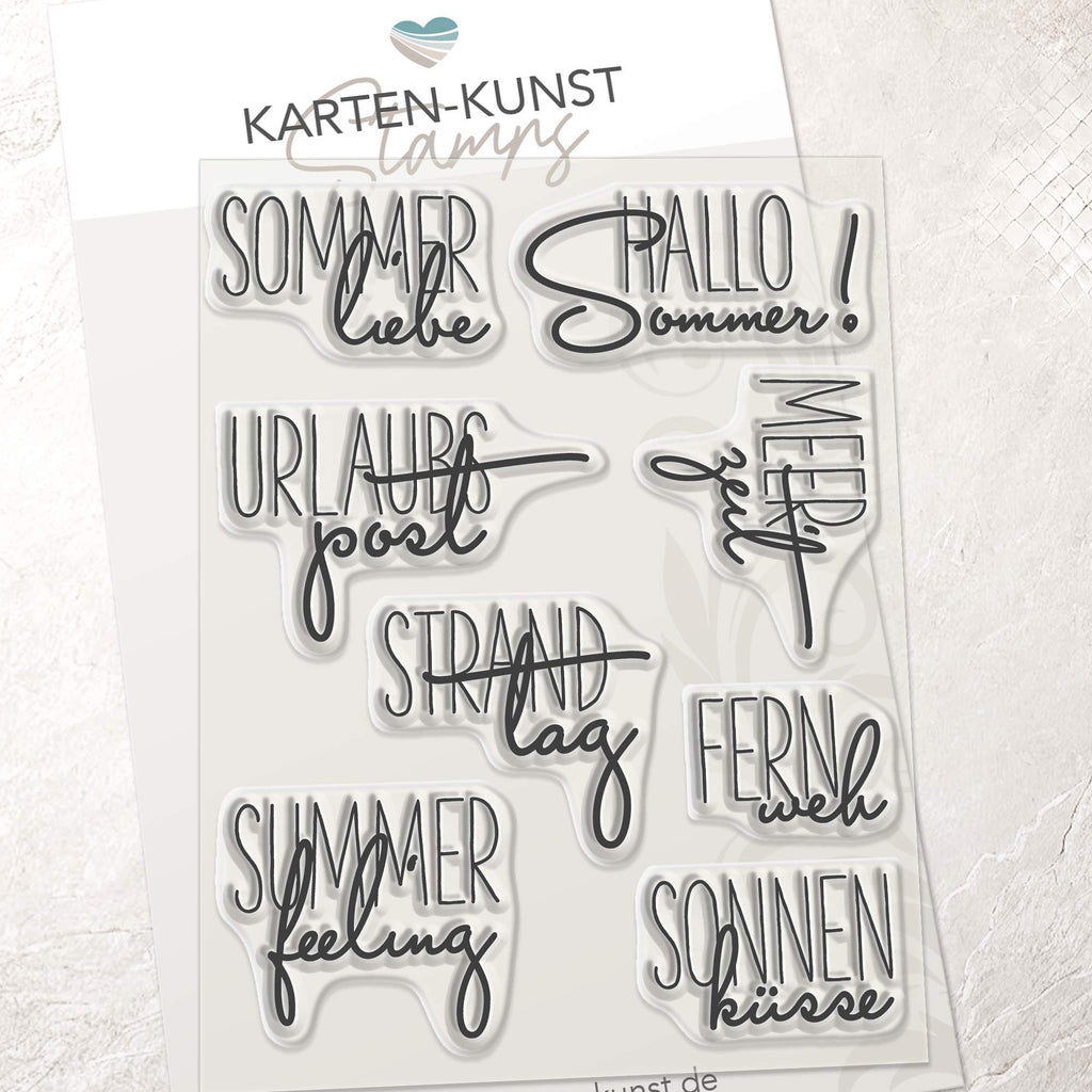 Sommerliche Sprüche Capri-Stil – Karten-Kunst Clear Stamps KK-0284