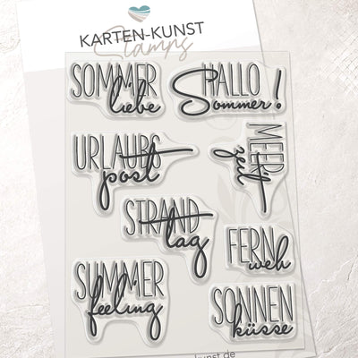 Sommerliche Sprüche Capri-Stil – Karten-Kunst Clear Stamps KK-0284