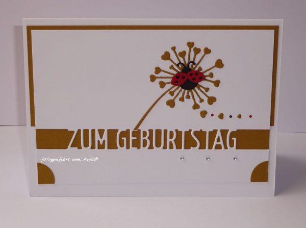 Karten-Kunst Stanzschablone kk-D058 - Brückentext Zum Geburtstag