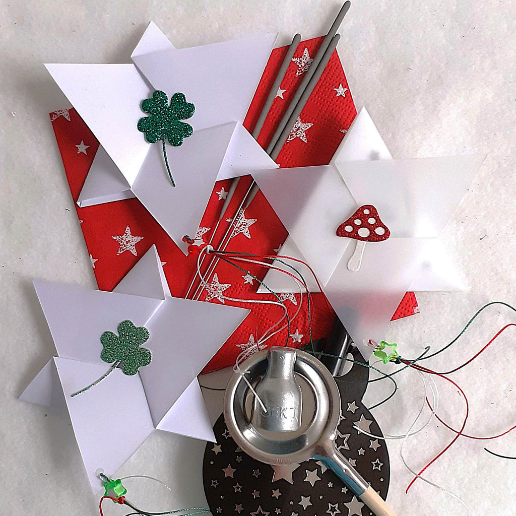 Karten-Kunst Stanzschablone kk-D123 - Mini Lucky / Kleeblätter