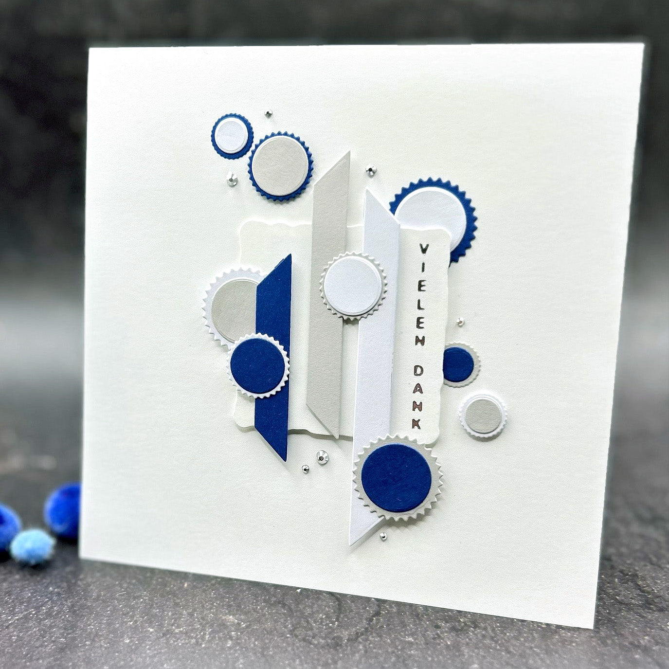 Karten-Kunst Stanzschablone kk-D200 - Gezackte Kreise 1/4 Inch Zig Zag Circles