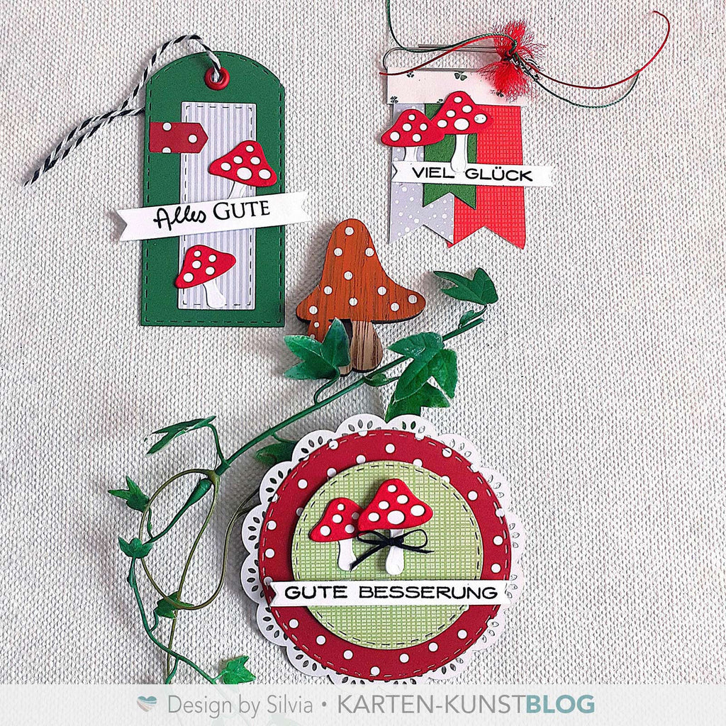 Karten-Kunst Stanzschablone kk-D215 - Fliegenpilze