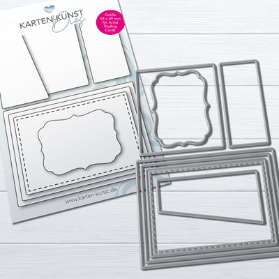 Karten-Kunst Stanzschablone kk-D226 - ATC / ACEO Artist Card Designer