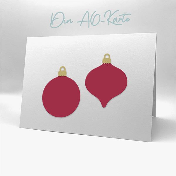 Karten-Kunst Stanzschablone kk-D227 - Christbaumkugeln