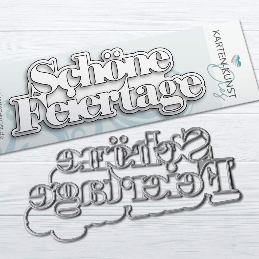 Karten-Kunst Stanzschablone kk-D228 - Das rockt Schöne Feiertage