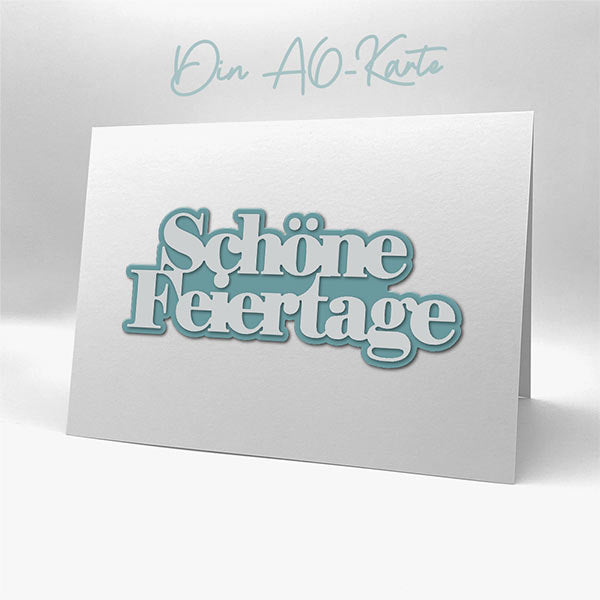 Karten-Kunst Stanzschablone kk-D228 - Das rockt Schöne Feiertage