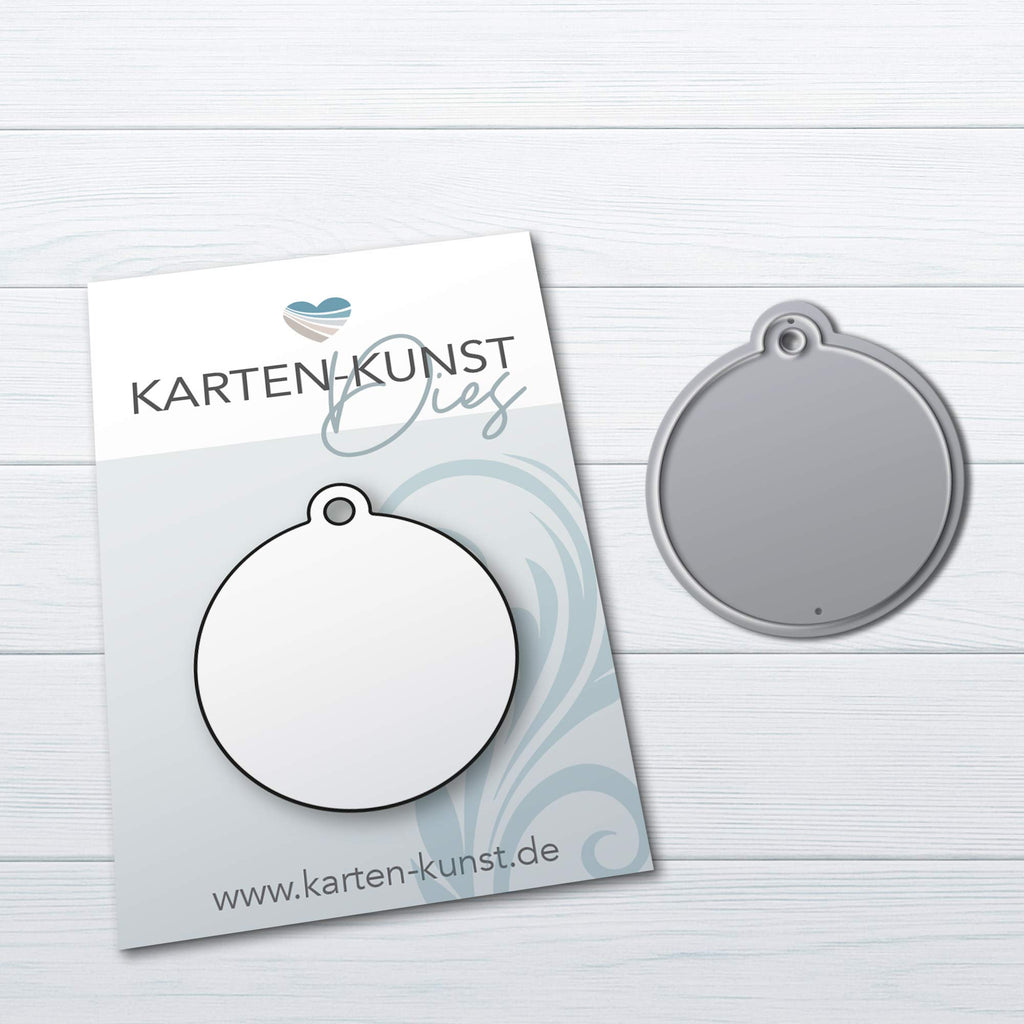 Karten-Kunst Stanzschablone kk-D229 - Mini Anhänger rund