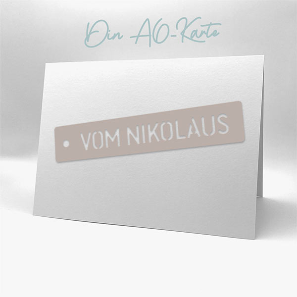 Karten-Kunst Stanzschablone kk-D230 - Stencil Tag Vom Nikolaus