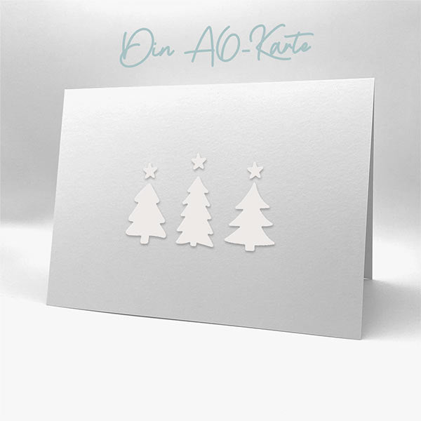 Karten-Kunst Stanzschablone kk-D231 - Tannenbäume