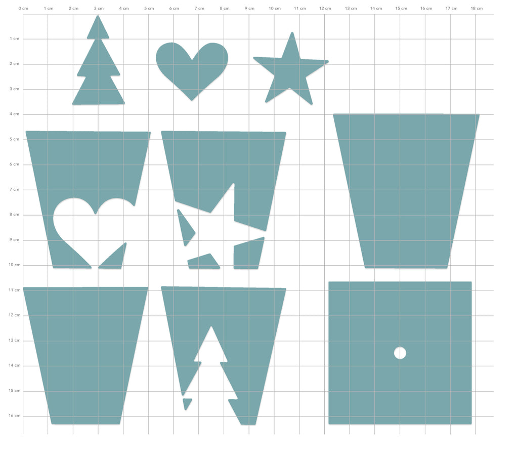 Karten-Kunst Stanzschablone kk-D232 - Trapez-Box