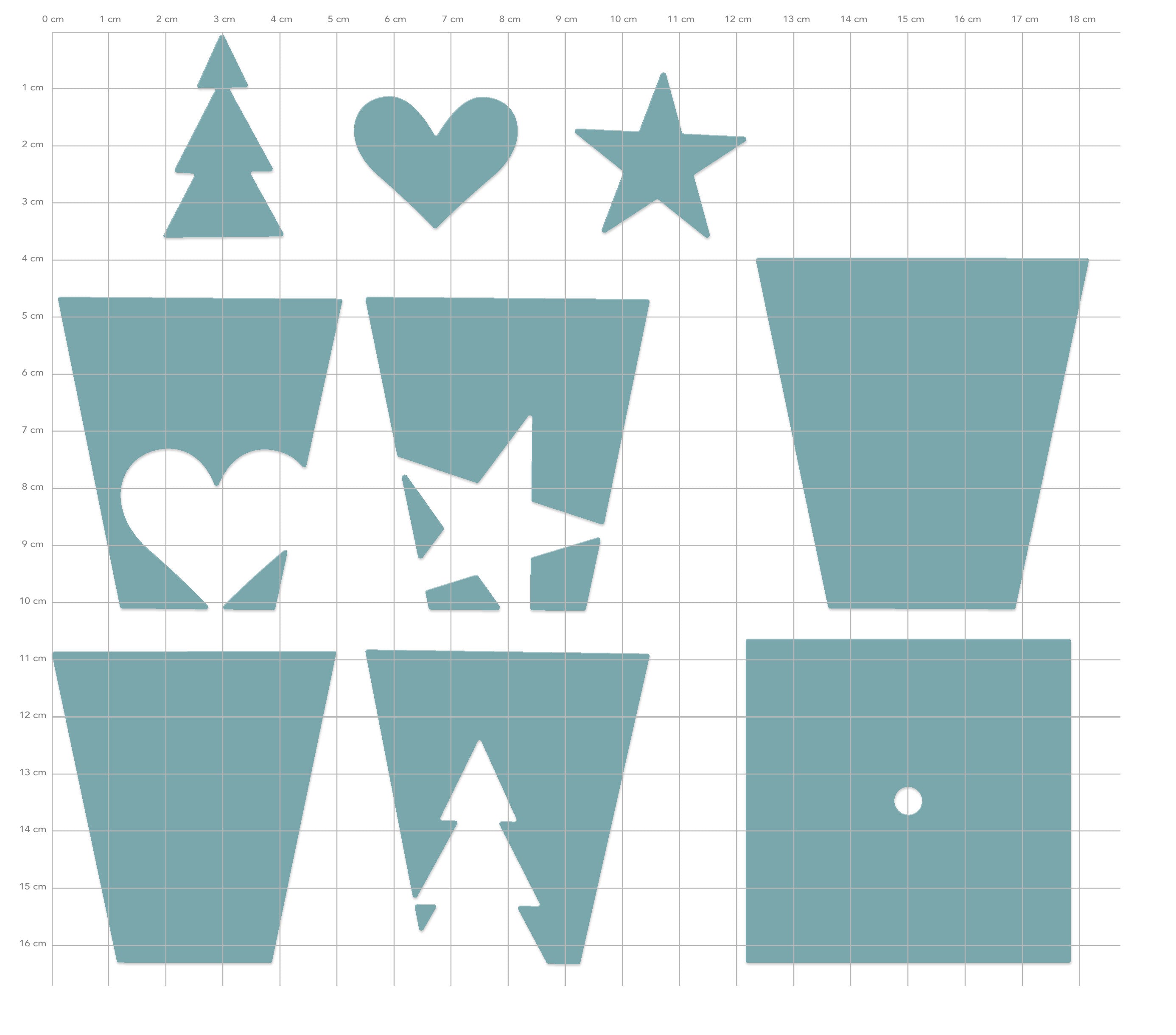 Karten-Kunst Stanzschablone kk-D232 - Trapez-Box