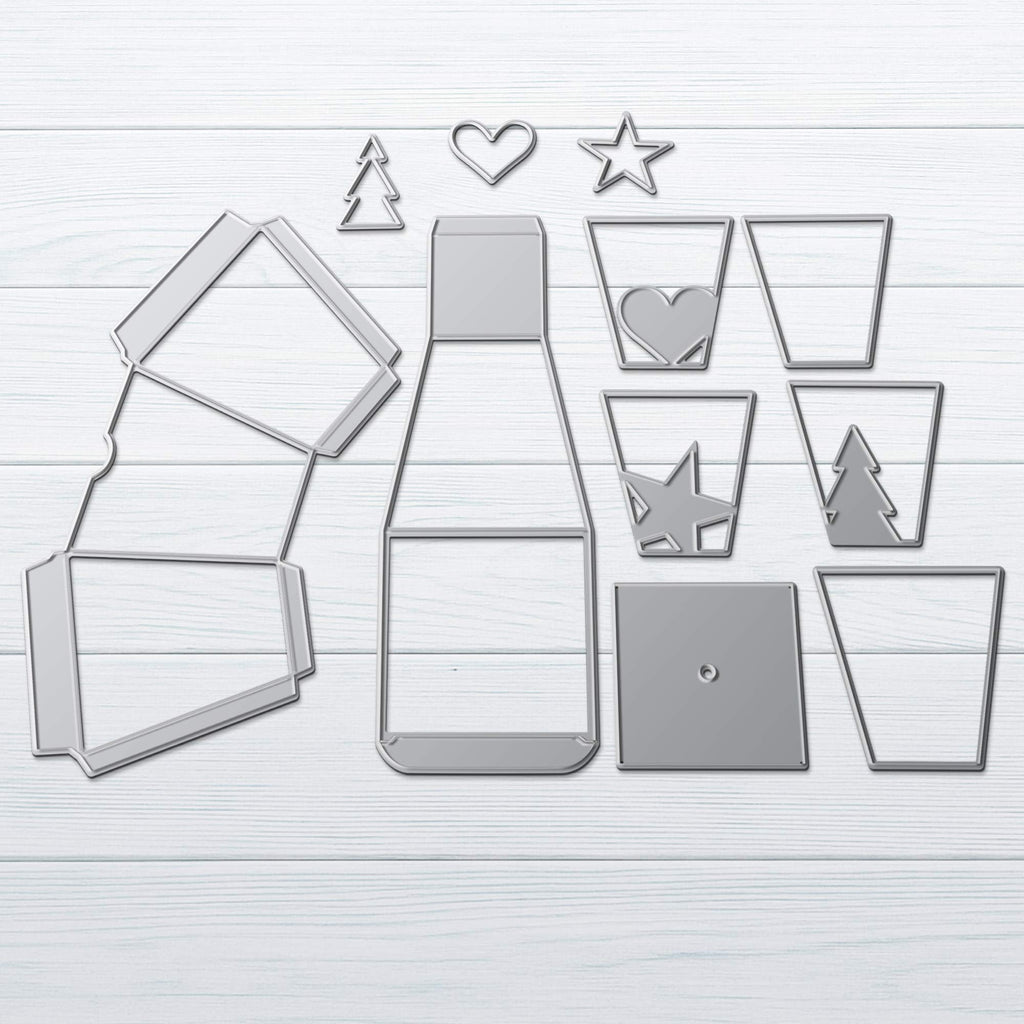 Karten-Kunst Stanzschablone kk-D232 - Trapez-Box