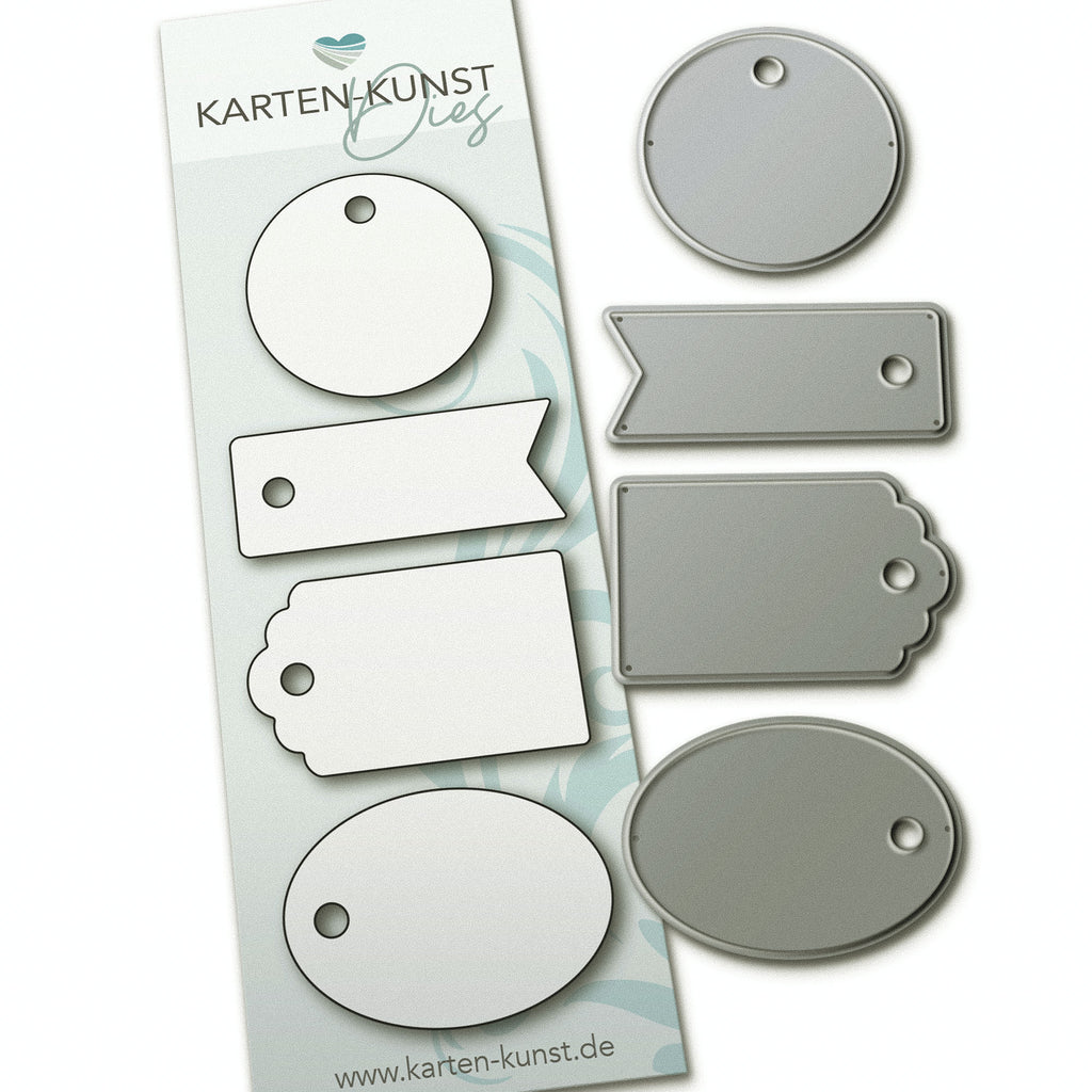 Karten-Kunst Stanzschablone kk-D235 - Viele kleine Anhänger