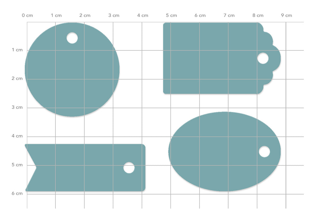 Karten-Kunst Stanzschablone kk-D235 - Viele kleine Anhänger