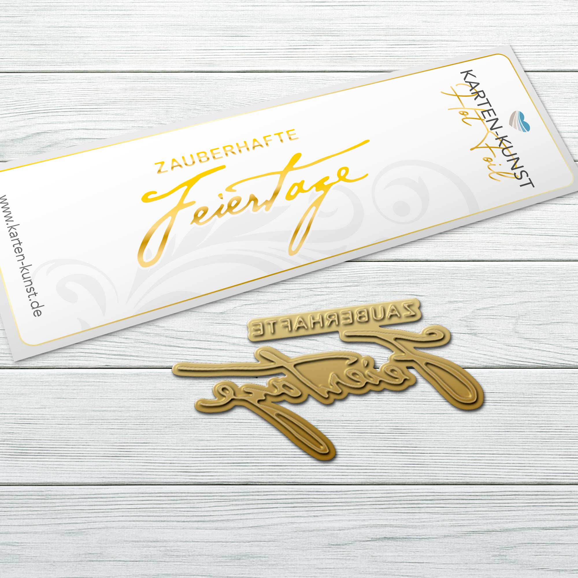 Karten-Kunst Hot Foil Plate kk-HF041 - Kombi Zauberhafte Feiertage