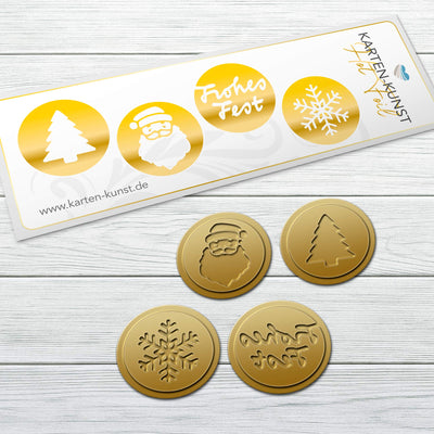 Karten-Kunst Hot Foil Plate kk-HF042 Runde Weihnachtssymbole