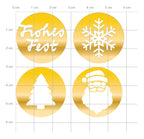 Karten-Kunst Hot Foil Plate  kk-HF042 Runde Weihnachtssymbole