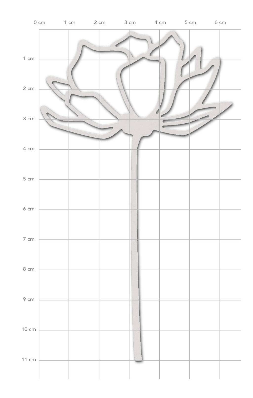 Stanzschablone Blume Carissa Bloom – Zarte florale Stanze 6,3 x 11 cm
