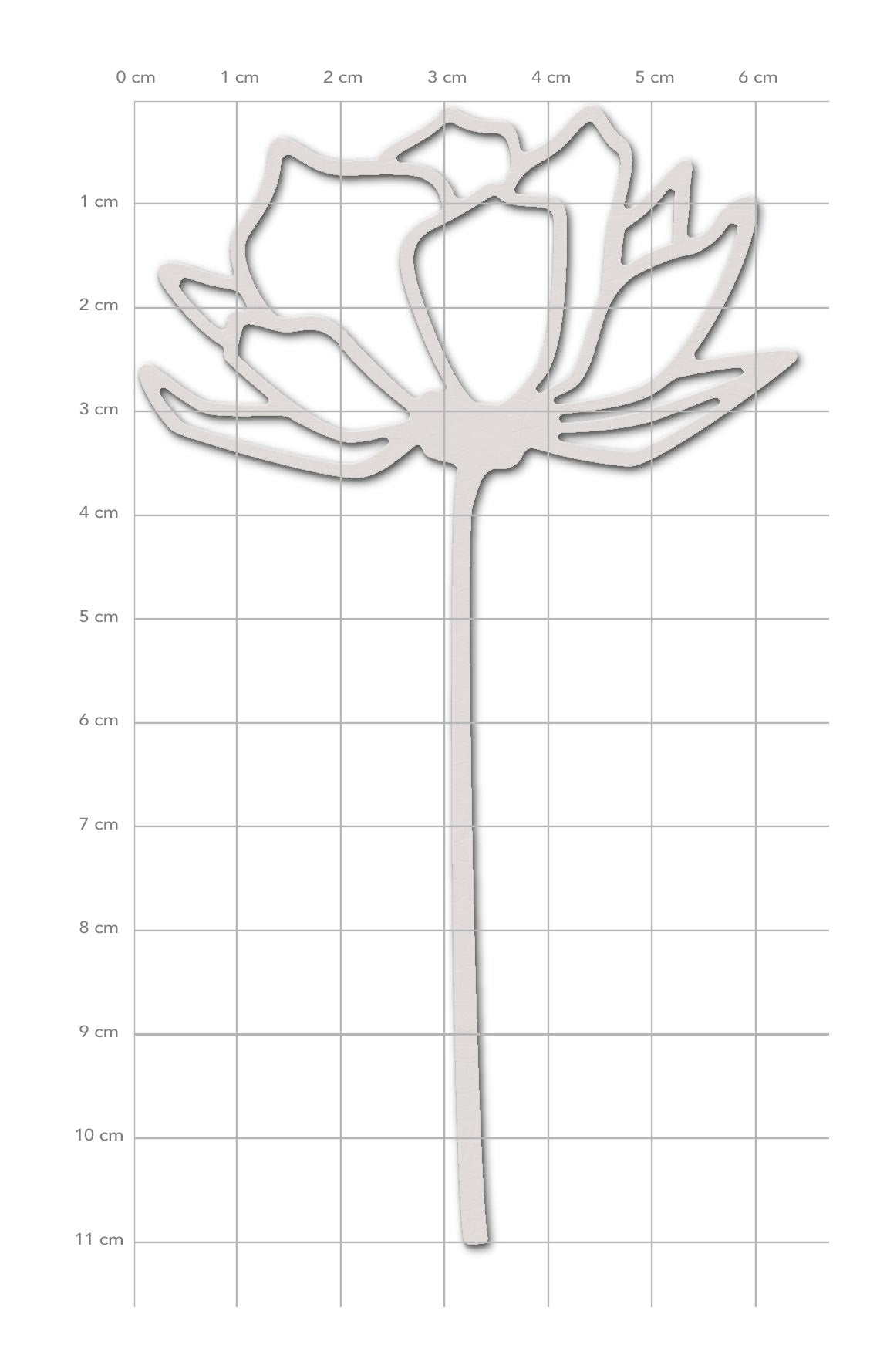 Stanzschablone Blume Carissa Bloom – Zarte florale Stanze 6,3 x 11 cm