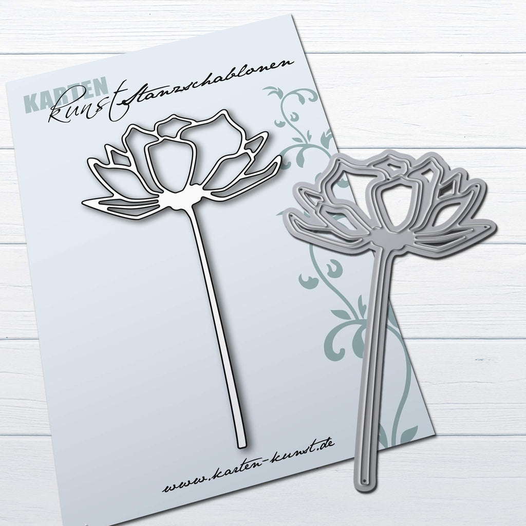Stanzschablone Blume Carissa Bloom – Zarte florale Stanze 6,3 x 11 cm