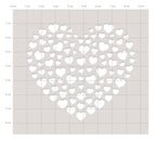 Karten-Kunst Stanzschablone kk-D047 Heart of Hearts – Negativ-Stanzform Herz mit kleinen Herzen | Stanze für Shaker Cards, Hochzeit & Liebe