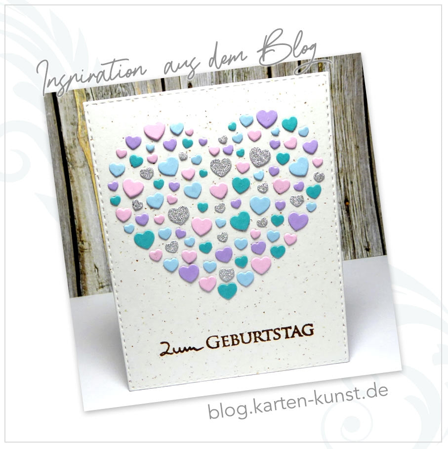 Karten-Kunst Stanzschablone kk-D047 Heart of Hearts – Negativ-Stanzform Herz mit kleinen Herzen | Stanze für Shaker Cards, Hochzeit & Liebe