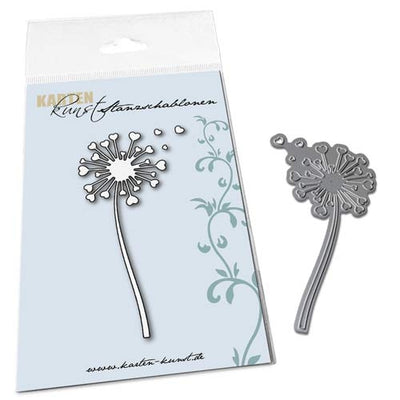 Karten-Kunst Stanzschablone kk-D052 - Herz-Pusteblume / Dandelion Hearts