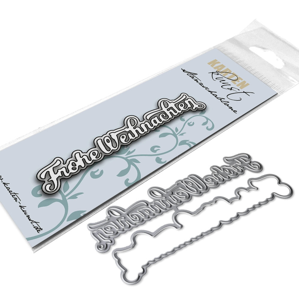 Karten-Kunst Stanzschablone kk-D072 - Nyala Script Frohe Weihnachten