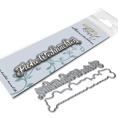 Karten-Kunst Stanzschablone kk-D072 - Nyala Script Frohe Weihnachten