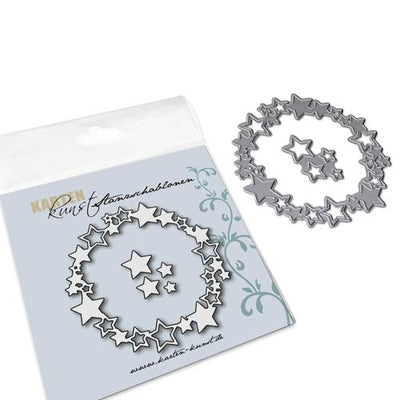 Karten-Kunst Stanzschablone kk-D073 - Sternen-Kranz / Star Wreath