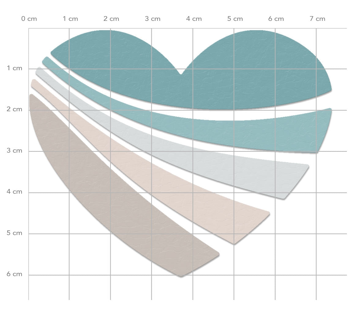 Karten-Kunst Stanzschablone kk-D080 Wavy Heart – Herz Stanze mit Linien | Stanzform für Liebe, Hochzeit & Valentinstag