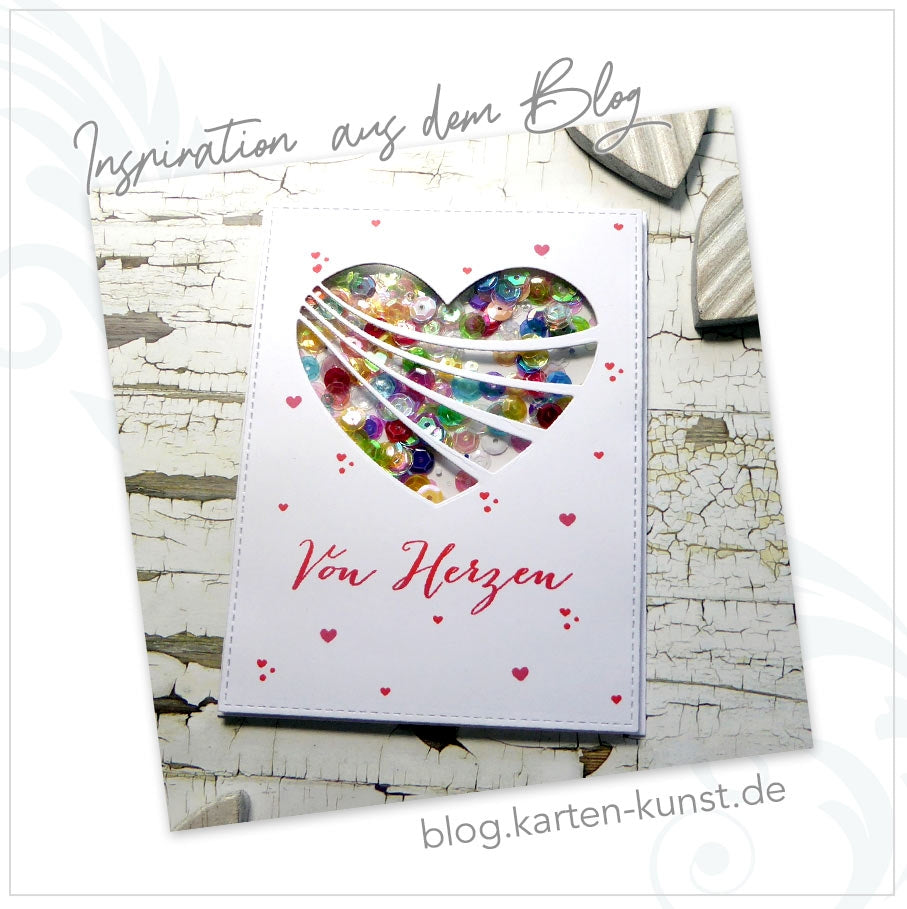 Karten-Kunst Stanzschablone kk-D080 Wavy Heart – Herz Stanze mit Linien | Stanzform für Liebe, Hochzeit & Valentinstag