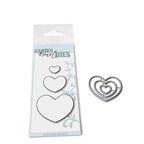 Karten-Kunst Stanzschablone kk-D081 - Round Hearts
