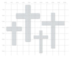 Karten-Kunst Stanzschablone kk-D083 - Kreuze / Crosses