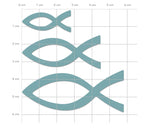 Karten-Kunst Stanzschablone kk-D084 - Christliche Fische / Ichthys