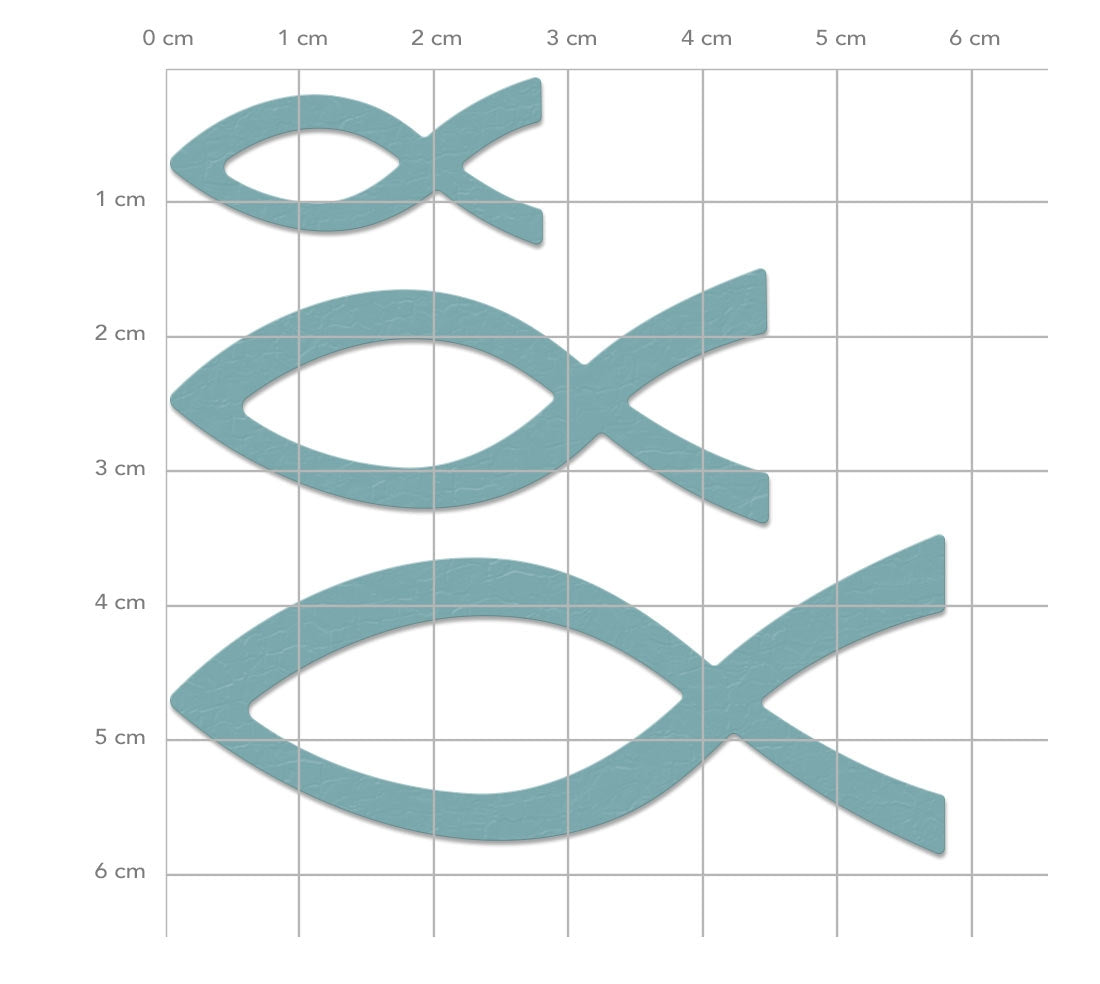 Karten-Kunst Stanzschablone kk-D084 - Christliche Fische / Ichthys