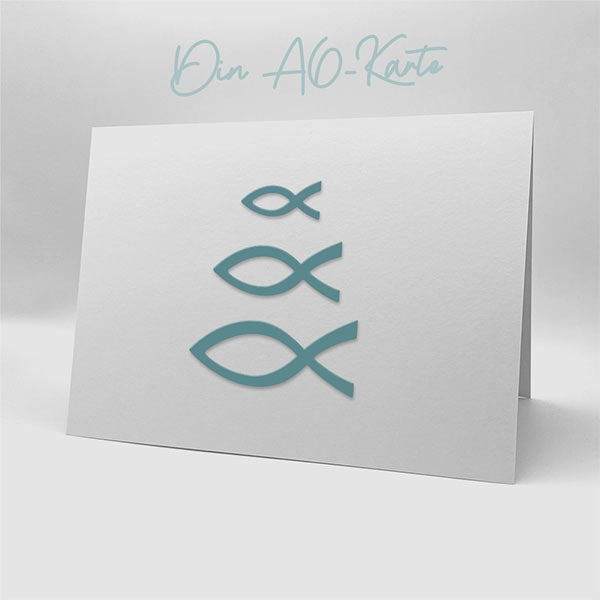 Karten-Kunst Stanzschablone kk-D084 - Christliche Fische / Ichthys