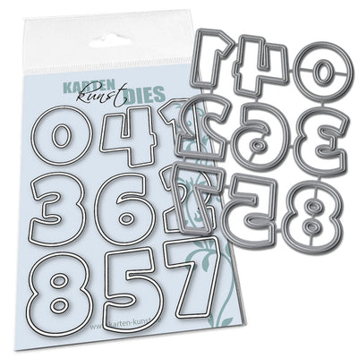 Karten-Kunst Stanzschablone kk-D090 - Zahlen mit Rahmen Lucky Numbers