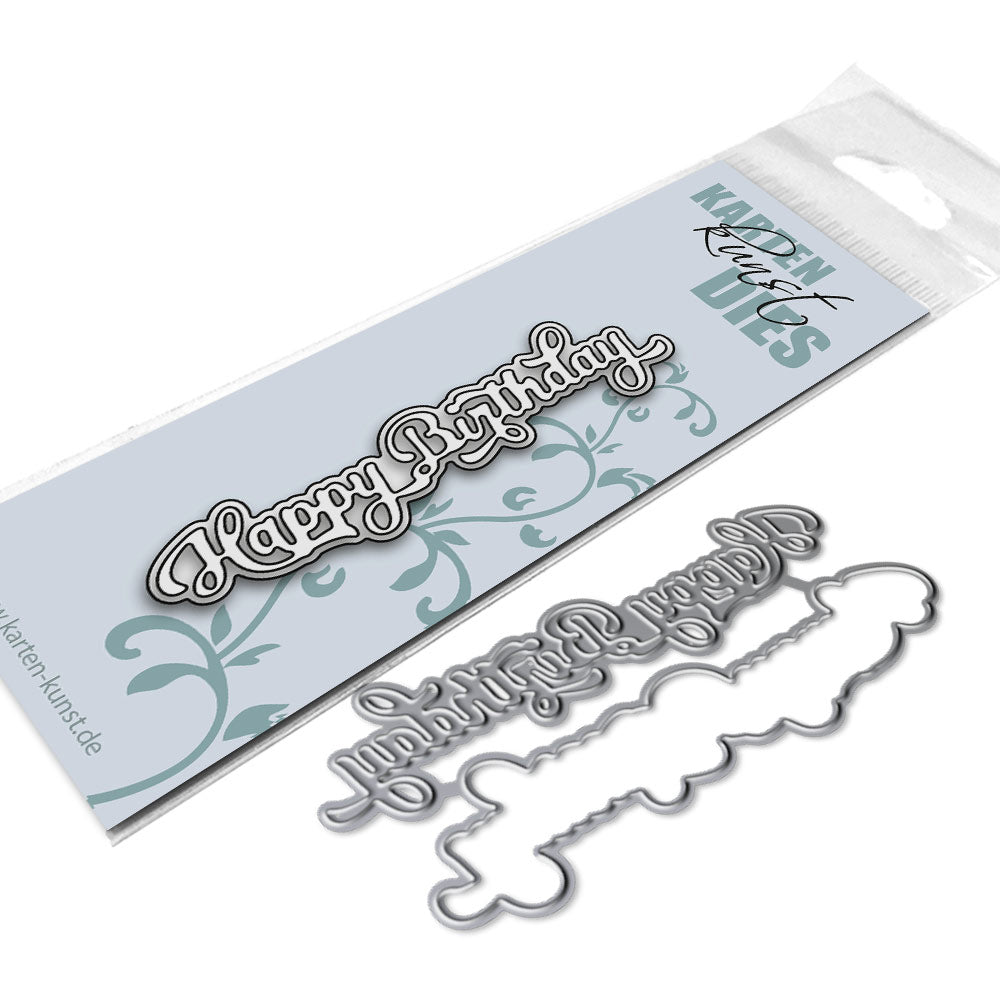 Karten-Kunst Stanzschablone kk-D092 - Nyala Script Happy Birthday
