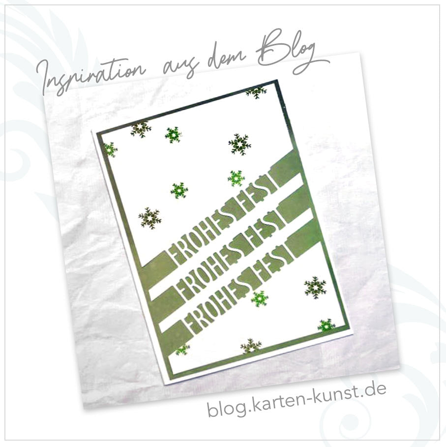 Karten-Kunst Stanzschablone - Brückentext Frohes Fest
