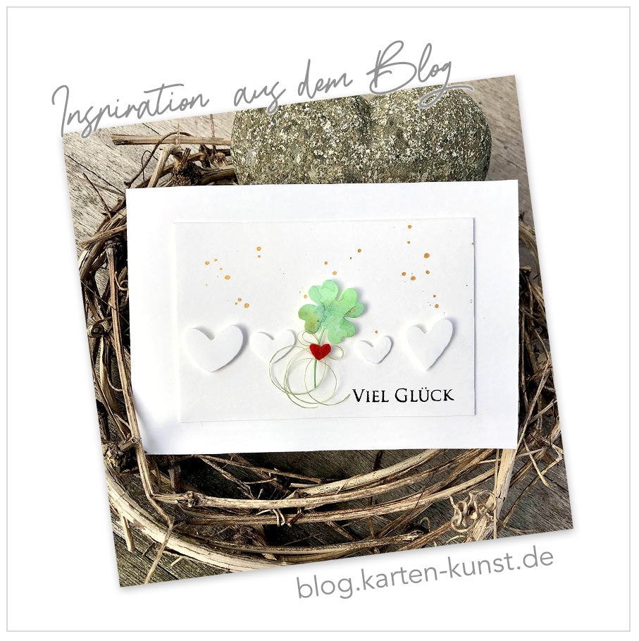 Kleeblatt-Stanzform – Glücksklee mit 3 und 4 Blättern – 2,4 x 4 cm