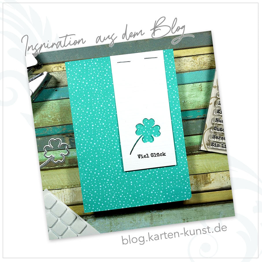 Kleeblatt-Stanzform – Glücksklee mit 3 und 4 Blättern – 2,4 x 4 cm