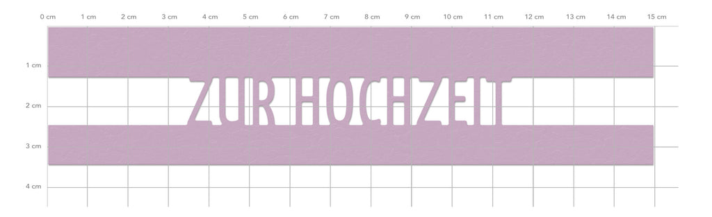 Karten-Kunst Stanzschablone kk-D131 - Brückentext Zur Hochzeit
