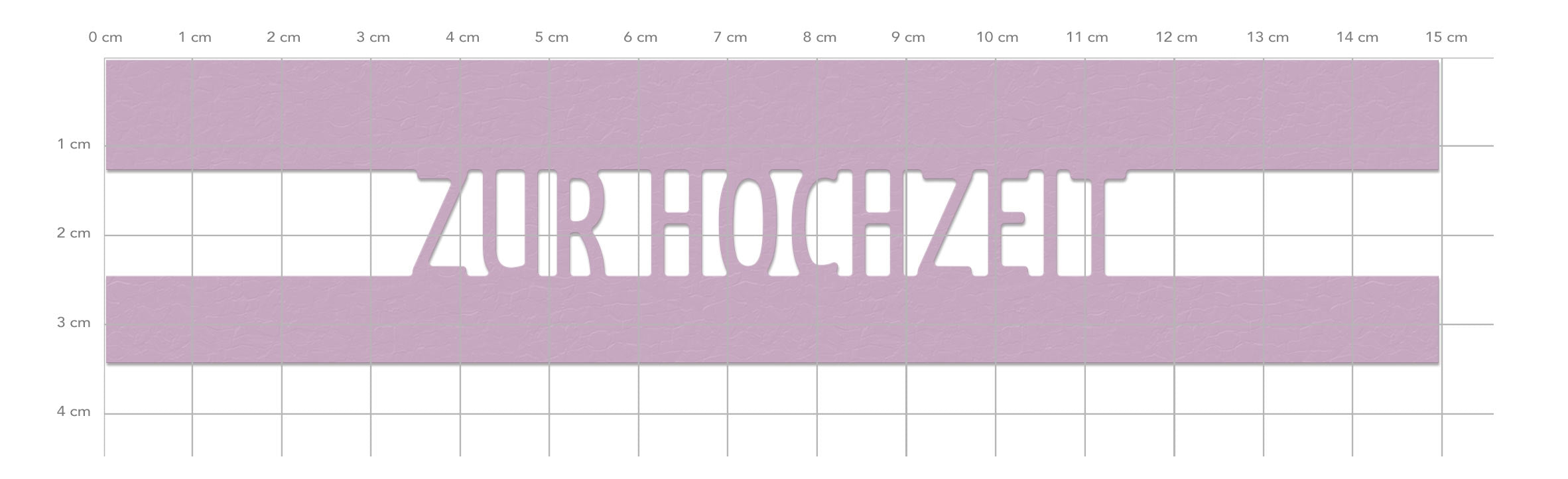 Karten-Kunst Stanzschablone kk-D131 - Brückentext Zur Hochzeit