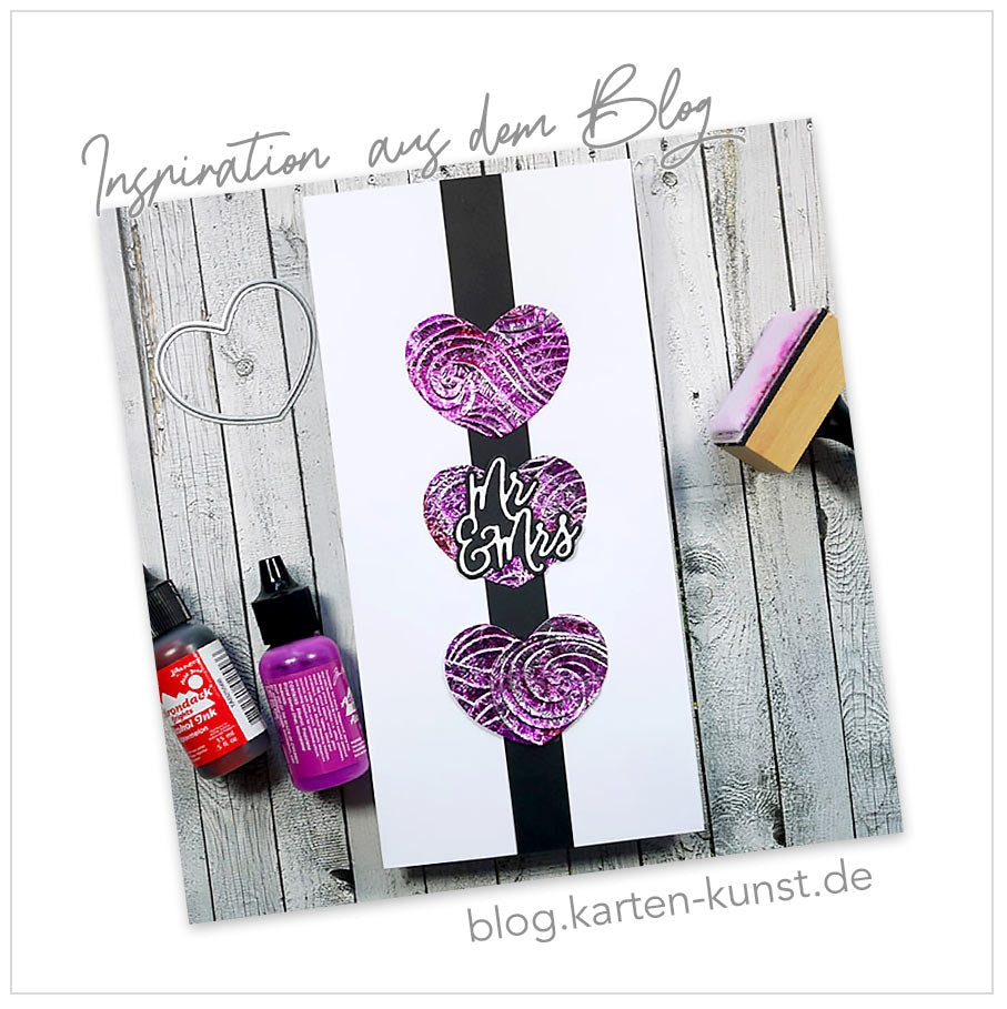 Karten-Kunst Stanzschablone kk-D132 - Elegant Script Mr & Mrs für Hochzeitskarten