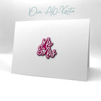 Karten-Kunst Stanzschablone kk-D132 - Elegant Script Mr & Mrs für Hochzeitskarten