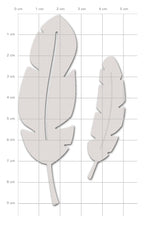 Karten-Kunst Stanzschablone kk-D147 - Feathers Federn