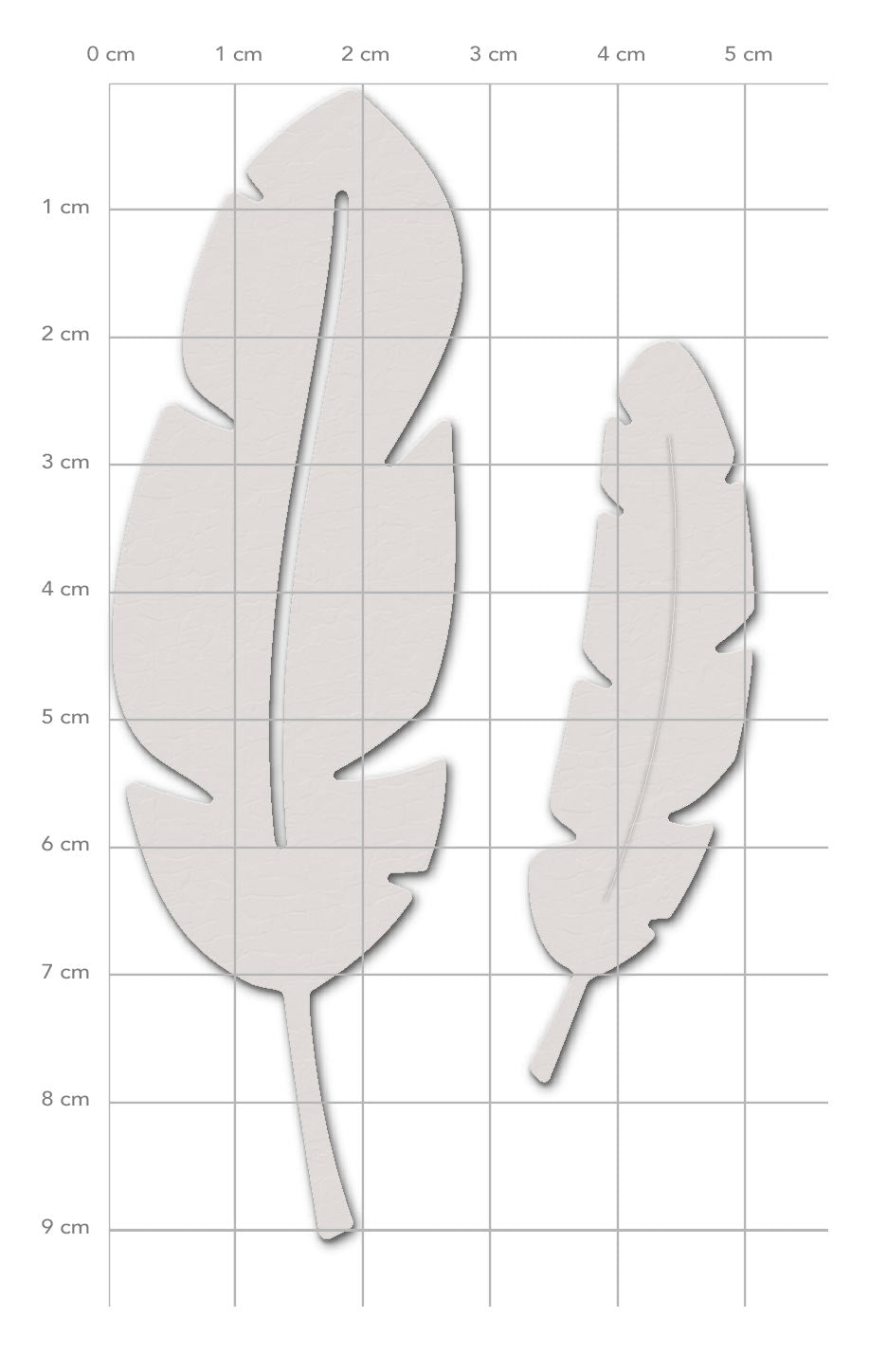 Karten-Kunst Stanzschablone kk-D147 - Feathers Federn
