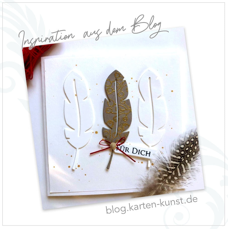 Karten-Kunst Stanzschablone kk-D147 - Feathers Federn